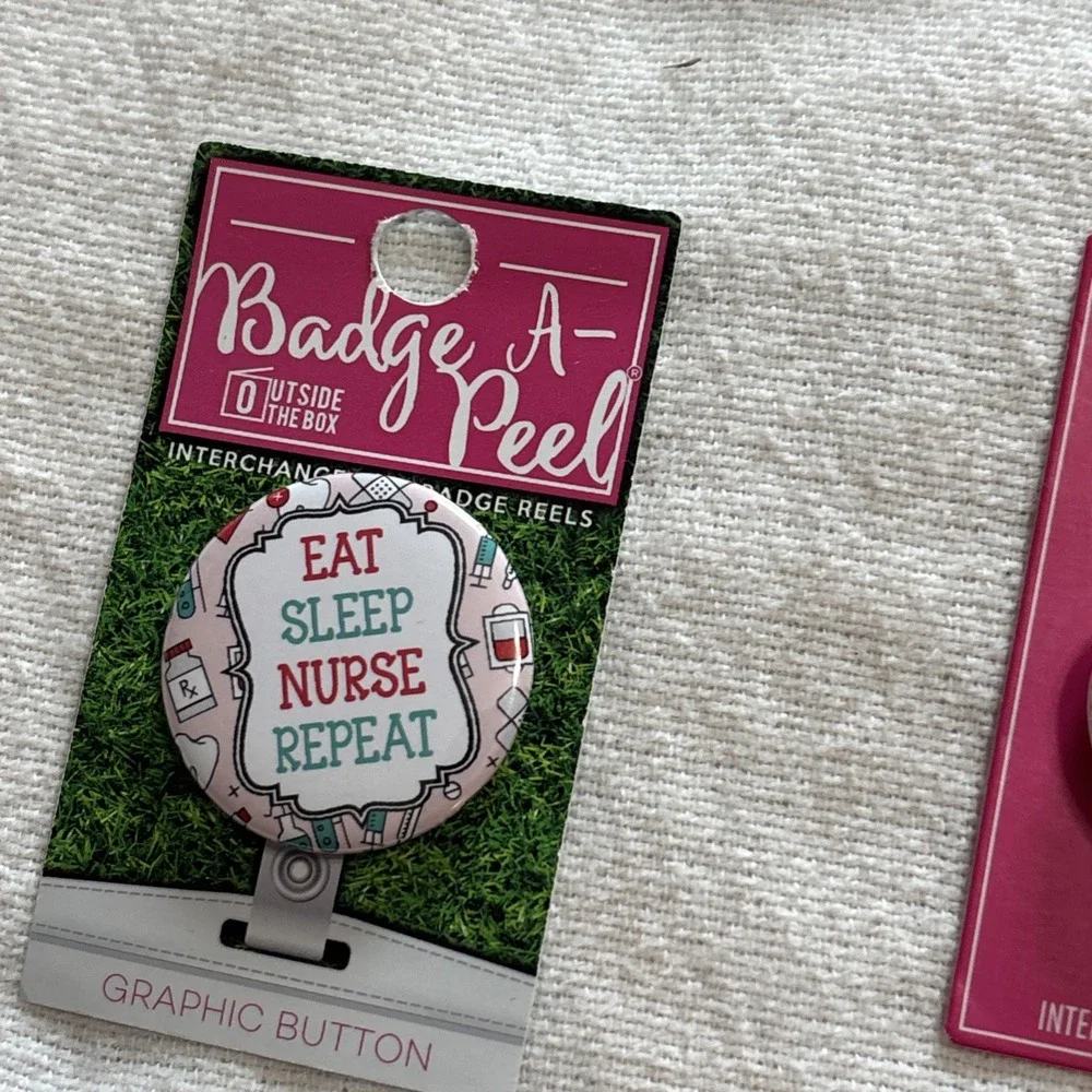 Nurse Badge A Peel Outside The Box Interchangeable Badge‎ Reels Lot Of 8